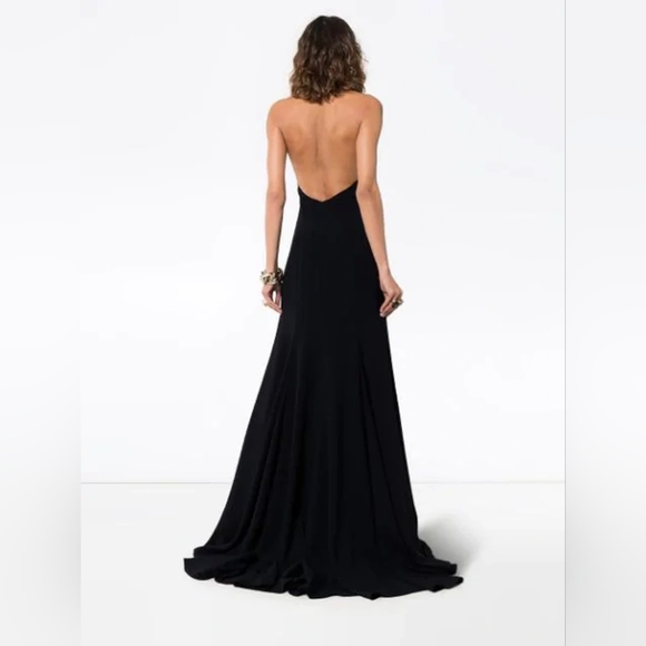 Stella McCartney black Halter Trumpet Gown size 42 - Picture 3 of 10